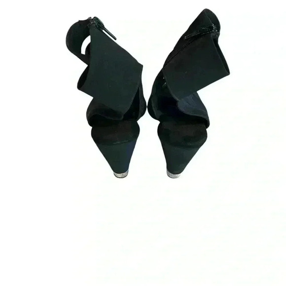 Onex Shoes Black High Heel Wedge Size 6 - Picture 3 of 5